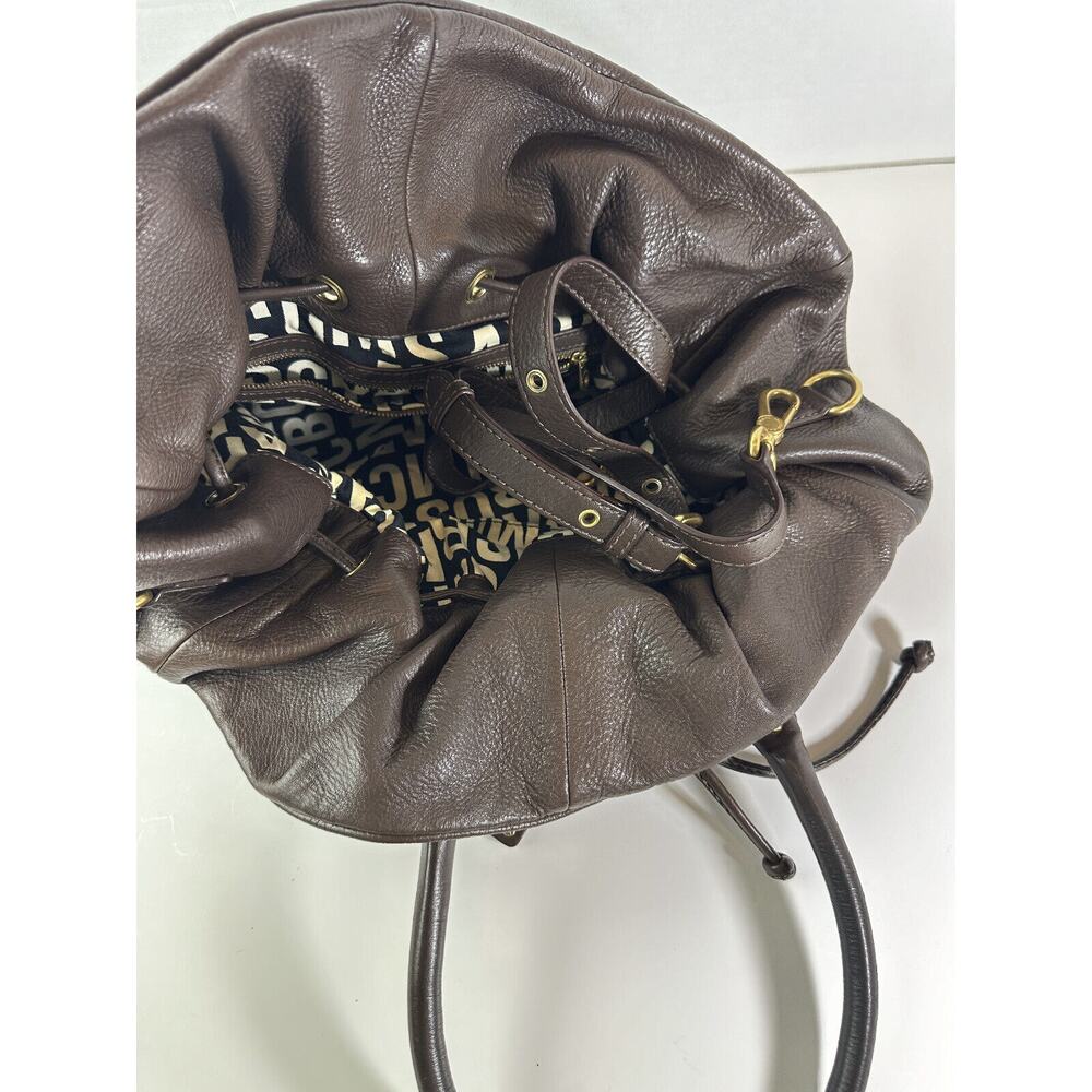 Marc by Marc Jacobs Classic Q Pebbled Leather Drawstring Satchel Bucket Bag - Picture 11 of 16